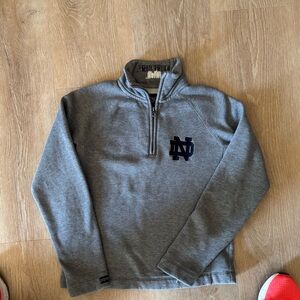 Jansport Heather Gray Quarter-Zip Sweatshirt with Navy Emblem